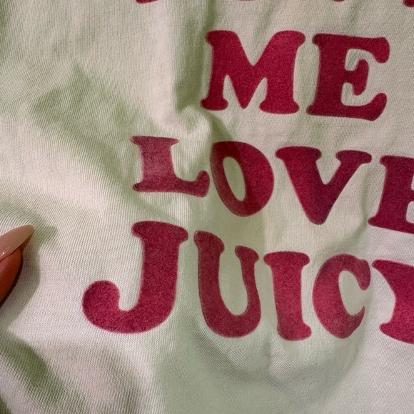 Y2K Vintage JUICY COUTURE single stitch basic white cotton velvet tee shirt Sm - Picture 7 of 8